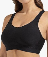 Truekind Daily Comfort Black Wireless Shapermint Bra L w/ Bra Extender