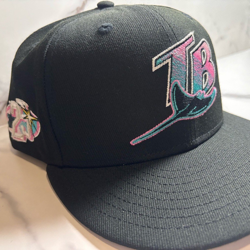 New Era Black Cap with Colorful Embroidery