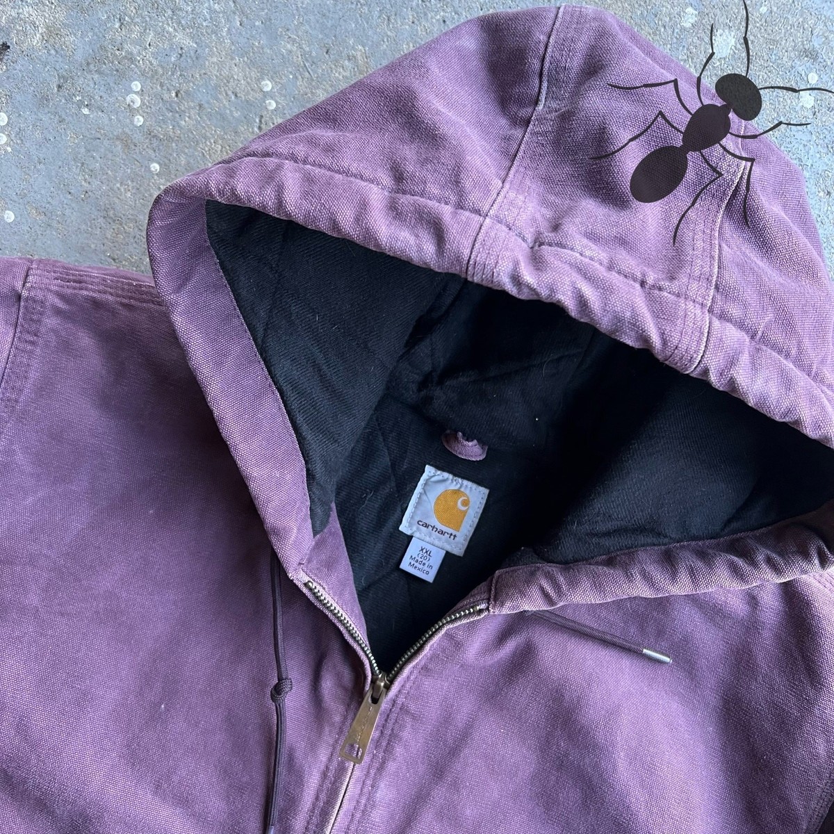 Carhartt ダブルニー purple 紫 Vintage Carhartt Hooded Active Jacket Purple Men's Xl