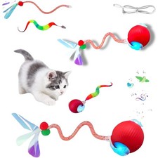 New Upgraded Red Cat Ball Toy, Speedy Tail 2.0 Interactive