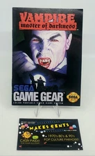 Vampire Master of Darkness Sega Game Gear Genesis Instruction Manual - NICE!