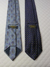 Vtg. Brooks Brothers Lot of 2 Men's Silk Ties Geometric/Trees/Fruit Made USA 56"
