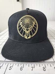 Casquette Jägermeister Ajustable Noire – Sangle Cuir – Logo Bouteille – NEUF