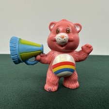 Vintage Care Bears 1983 Cheer Bear With Megaphone PVC