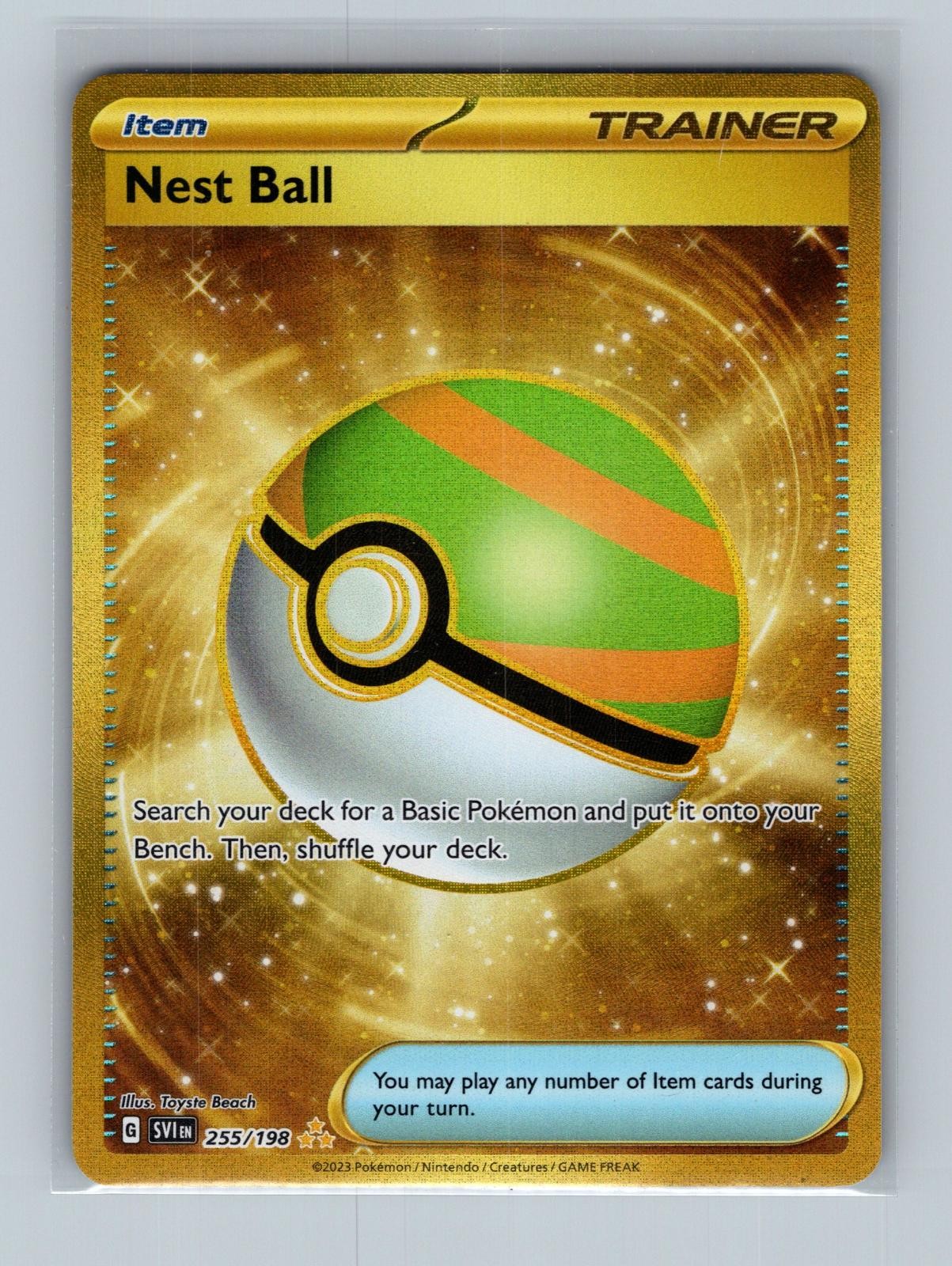 Nest Ball 255/198 Hyper Rare Scarlet & Violet Pokemon Holo Near Mint