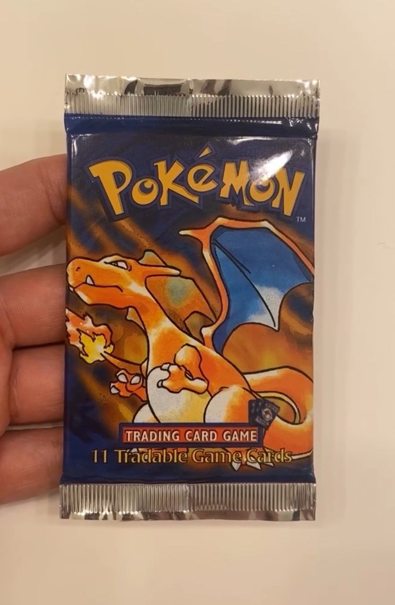 1999 Pokemon Charizard Base Set Shadowless Sealed Booster Pack