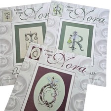 Letters From Nora Cross Stitch Patterns O R T  Initials Lot