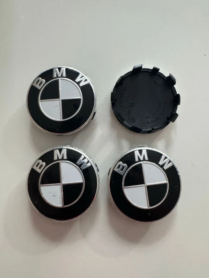 56mm X 4 BMW Wheel Centre Cap Badge Emblem F40 G20 G30 G80 F44 Black&white - Image 2 of 4
