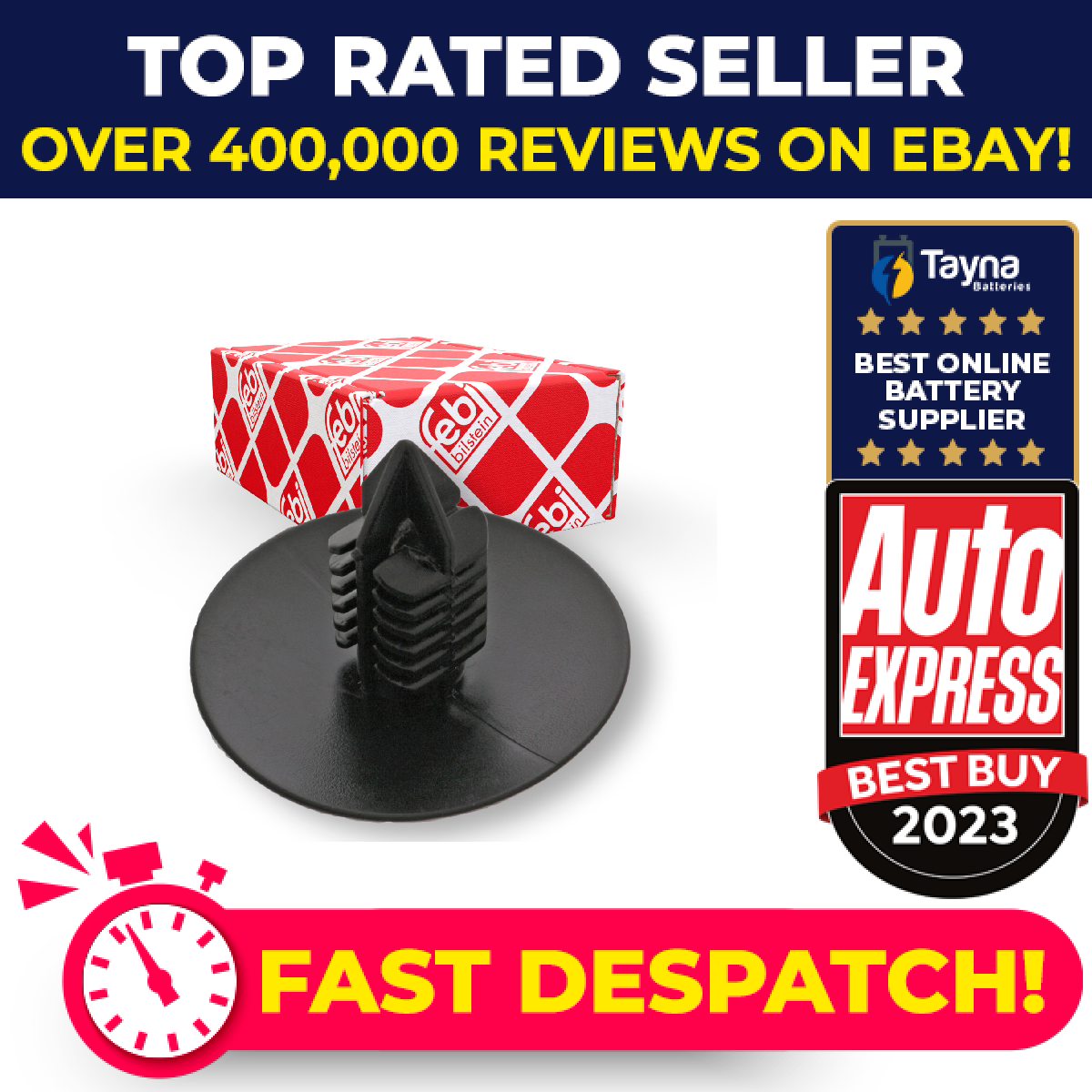 Expansion Rivet fits DACIA SANDERO Mk2 2008 on 7703077435 Febi Quality New