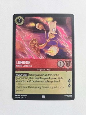 Lumiere Nimble Candelabra FOIL 128/204 - Reign of Jafar Lorcana