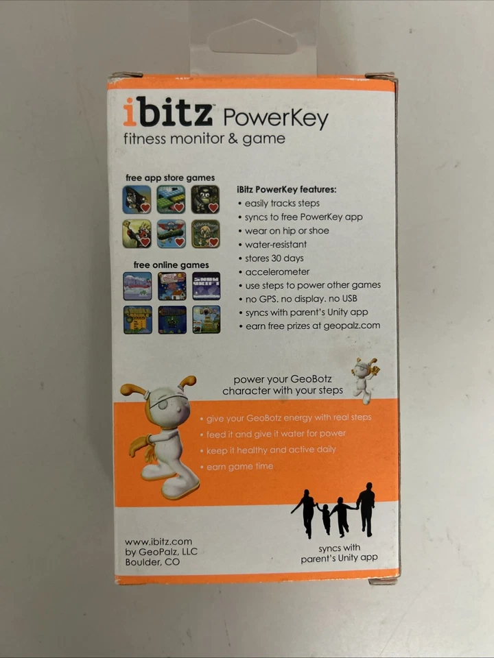 ibitz PowerKey Kids Fitness Monitor GeoBotz Club Penguin Orange New Sealed - Image 2 of 2
