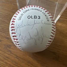 Rawlings Baseball Multi 5 Autographed Signed Sparky Lyle Mike Torrez MLB