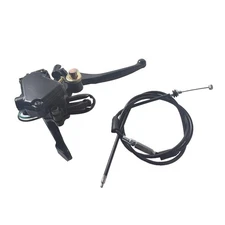 Thumb Throttle Cable 7/8 Inch Dual Brake Lever Assembly for 50cc-250cc ATV Quad