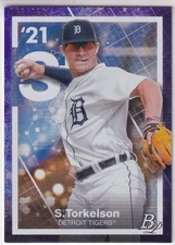 2021 Bowman Platinum #PE-7 Spencer Torkelson Precious Elements Purple #/250