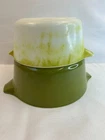 Vintage Pyrex Avacado Green 474B & 475B Round Baking Dish No Tops