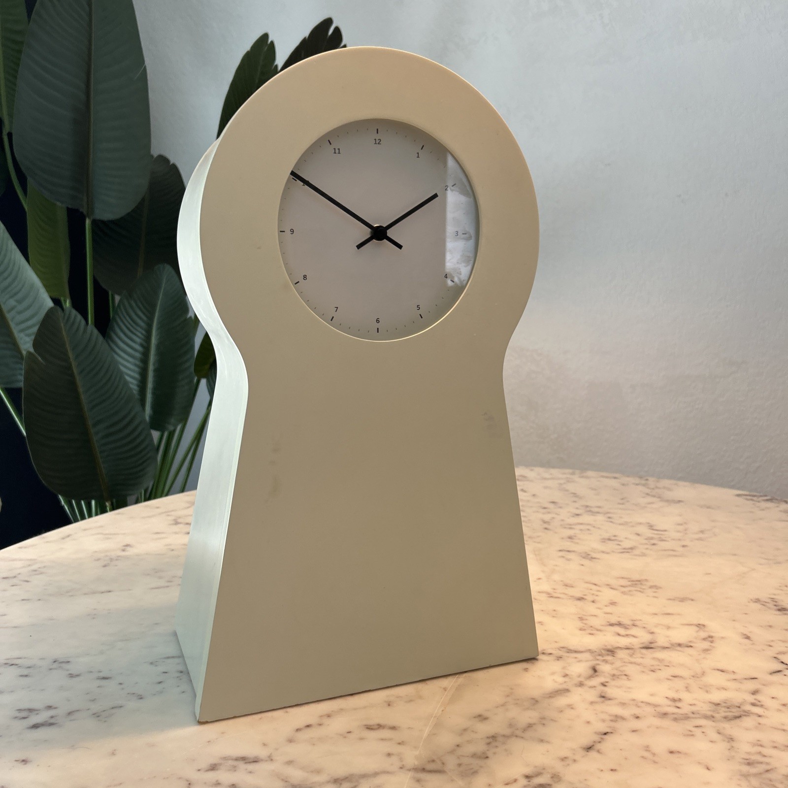 IKEA PS1995 Keyhole Cabinet Clock Minimalist Timepiece White