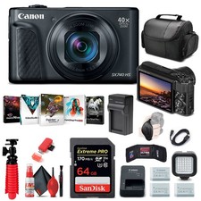Canon PowerShot SX740 HS Digital Camera Black  2955C001  64GB Card  More
