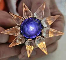 Vintage 1930s Matchless Wonder Star Christmas Light Crystal Blue 9 point