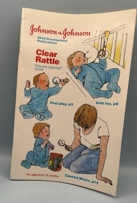Johnson & Johnson Clear Rattle Child Development Crib Toy Guide Book Only