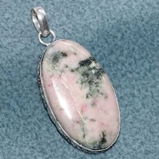 Ciondolo placcato argento 925 calcite cobalto 2,2" design classico senza tempo trendy GW