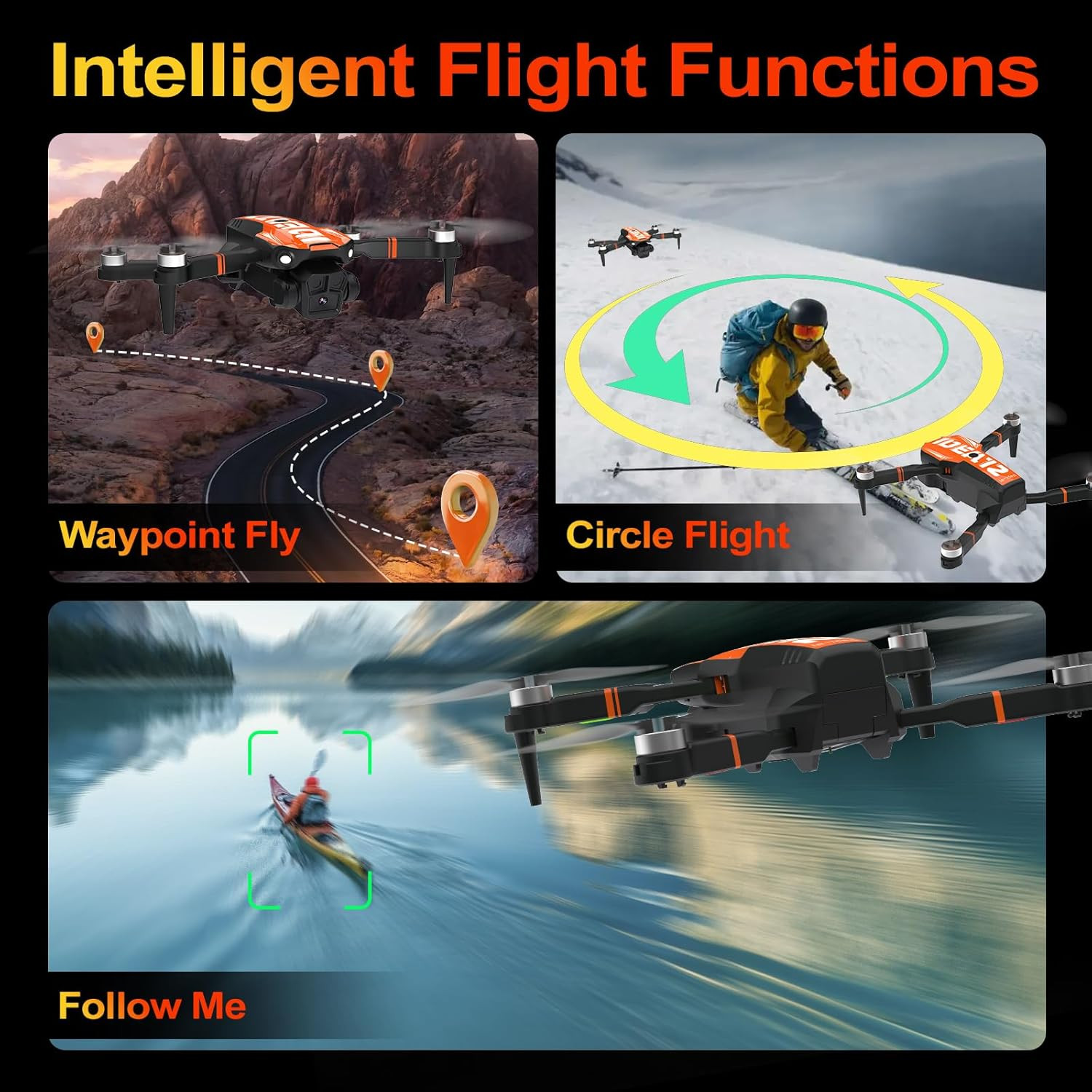 GPS Drone with Camera for Adults, Professional 4K Camera Drone with Brushless Mo