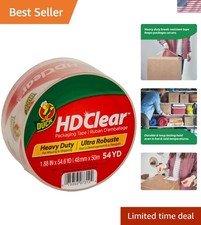 1 Roll Heavy Duty Clear Shipping Tape - 54.6 Yards x 1.88 In. for Dependable Use