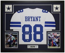 Dez Bryant Autographed and Framed White Dallas Jersey Auto Beckett COA