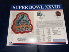 1994 Super Bowl 28 XXVIII Cowboys Bills patch W&W Willabee & Ward SB S.B.