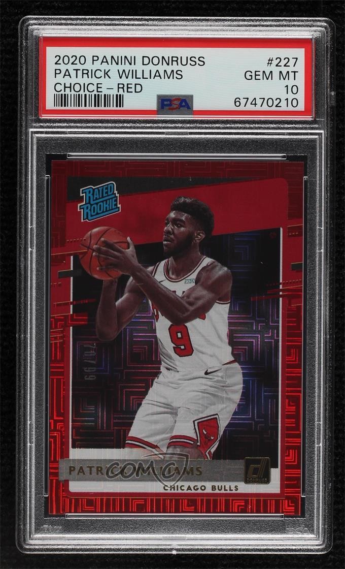 2020 Donruss Choice Red 70/99 Patrick Williams #227 PSA 10 GEM MT Rookie RC 14sx