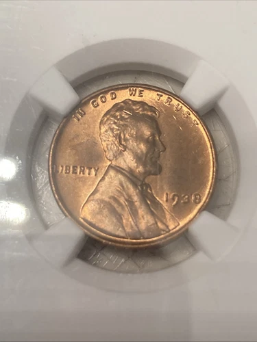 1938 Lincoln Cent, NGC MS66 RD, Free shipping