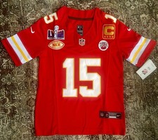 YOUTH XL 18/20 Patrick Mahomes 15 K.C. Chiefs Stitched Red SBLVIII Jersey