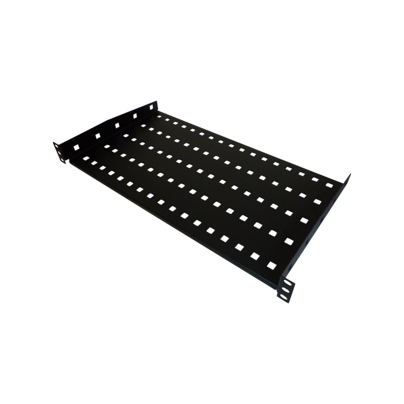 fixed 19 1U deep 280mm, black, 2 shelves SA-P-19-1U-280-2-C-02
