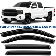 Rain Guards Vent Visors Shade for 2014-2018 Chevy Silverado Crew Cab
