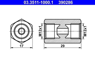 ATE Adapter Bremsleitung 03.3511-1000.1 M12x1