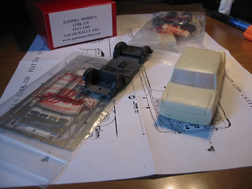 kit Fiat 2300 #74 Gobby-Engelbrecht Safari Rally 1960 - Gamma Models 1/43 - Immagine 2 di 4