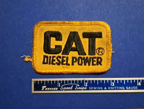 Original CAT DIESEL POWER Iron On Hat Patch Caterpillar Heavy Equipment