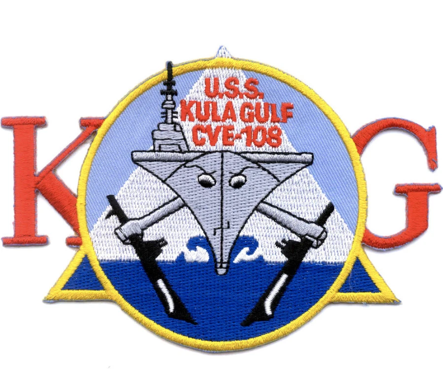 5.25" NAVY USS CVE-108 KULA GULF EMBROIDERED PATCH