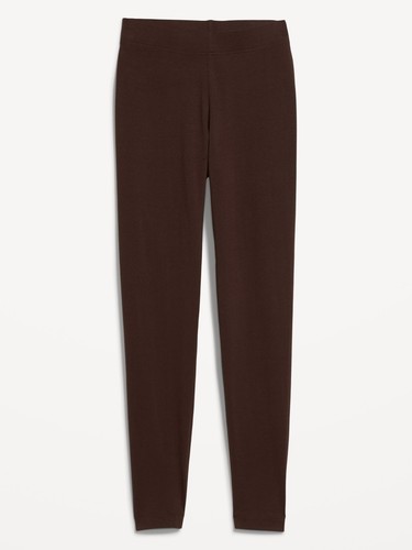 NWT Old Navy Women's High-Rise Jersey Leggings Legging Pants French Roast Brown - Picture 3 of 8