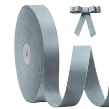 Dusty Blue Velvet Ribbon Double Faced 1 Inch x 20 Yard Blue Ribbon for Christ...