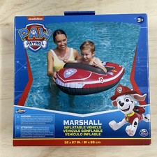 Swimways Nickelodeon Paw Patrol Marshall Inflatable Pool Boat Vehicle Float NIB