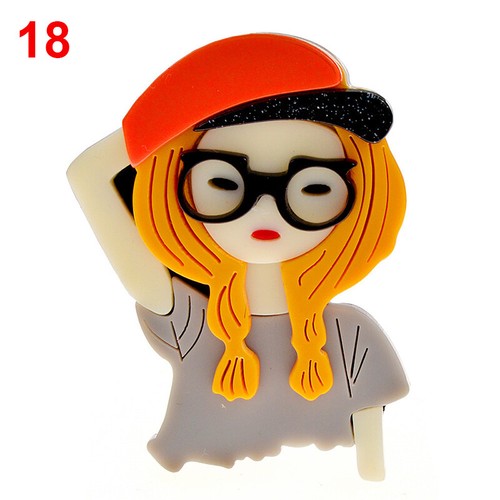 Acrylic Modern Lady Girl Fashion Brooches Women Men Pins Gifts Jewelry Brooch - Picture 21 of 47