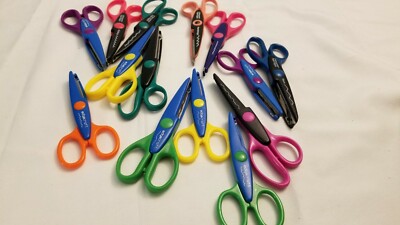 Lot of 14 Scrapbooking Scissors Fiskars Edgecraft