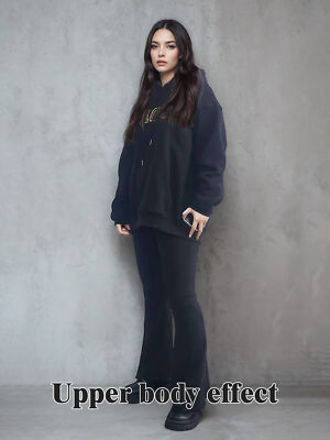 Unisex Fashion Long-Sleeved Hoodie with Stylish Print - Solid Color