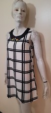 Robe Molly Bracken Taille 38 - Noir, Blanc, Ocre - Sans Manches, Doublée - Occasion Très Bon état
