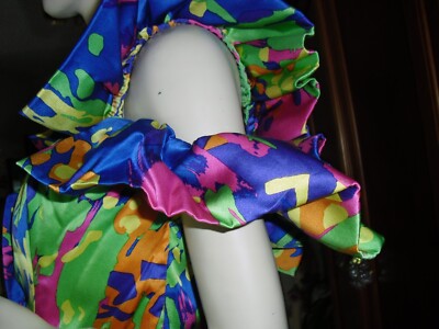 Vicky Tiel,Made in France,floral,Giorgio,Beverly Hills,on-off,boned,peplum,uniqu