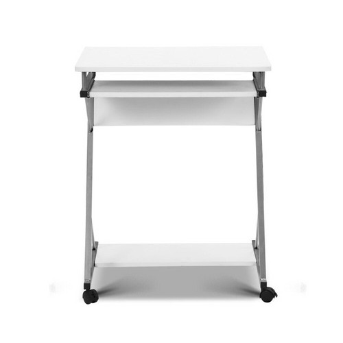 Artiss Metal Pull Out Table Desk - Black/White Durable In Use - Picture 15 of 18
