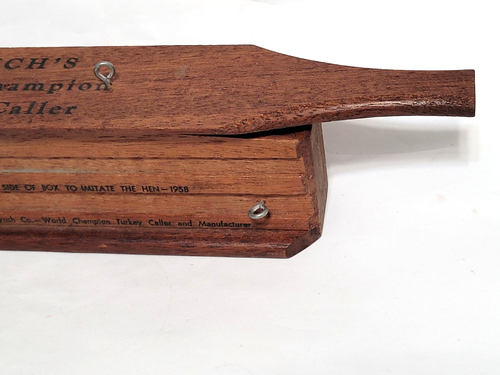 Vtg Lynch's World Champion Turkey Caller 1958 Model 102 Box Call w/ Chalk USA - Picture 4 of 7