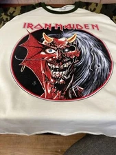 Iron Maiden The Beast Strikes The Networks 1982-83CREAM/CAMOUFLAGE L to 3XL