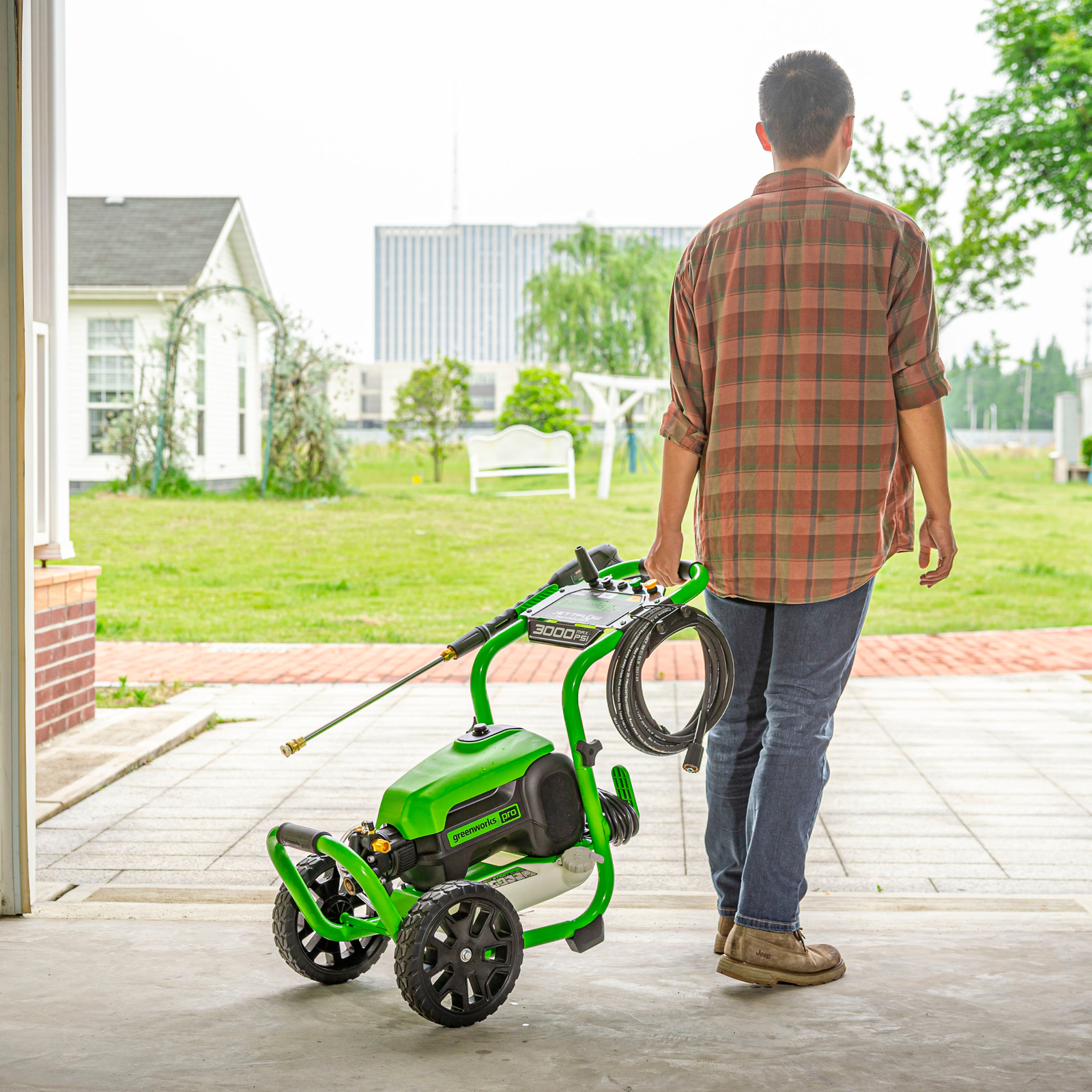 Greenworks Pro Electric Pressure Washer up to 3000 PSI at 2.0 GPM
