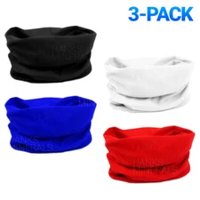 3-Pack Tube Bandana Scarf Head Face Neck Headband Cloth Cover Multi Use Gaiter